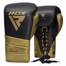RDX L2 MARK LACES Pro Sparring Boxing Gloves - BLACK/gold